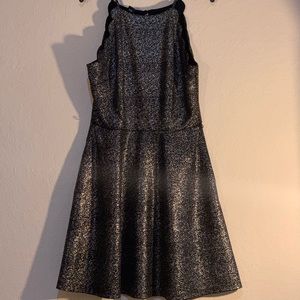 Scallop halter top with gold shimmer